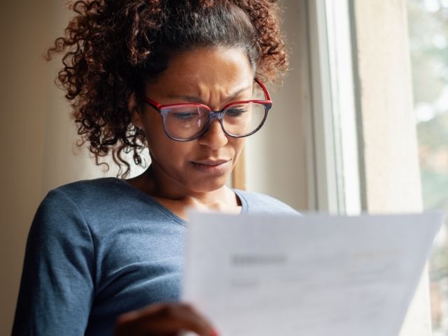 Woman worried about Tax Identity Theft
