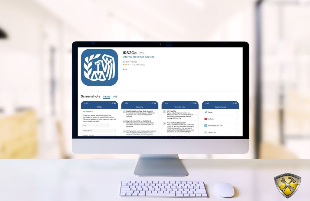 IRS2Go Mobile App on computer