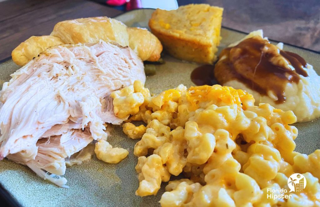 Florida-Thanksgiving-Day-Meal-with-NikkyJ-Popeyes-Turkey-Mac-and-Cheese-Mashed-Potatoes-Croissant-and-Cornbread-Casserole