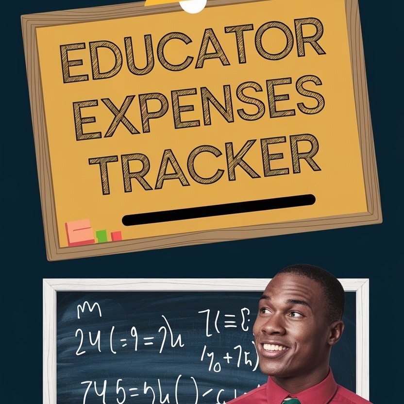 educator expenses tracker square digital book cover