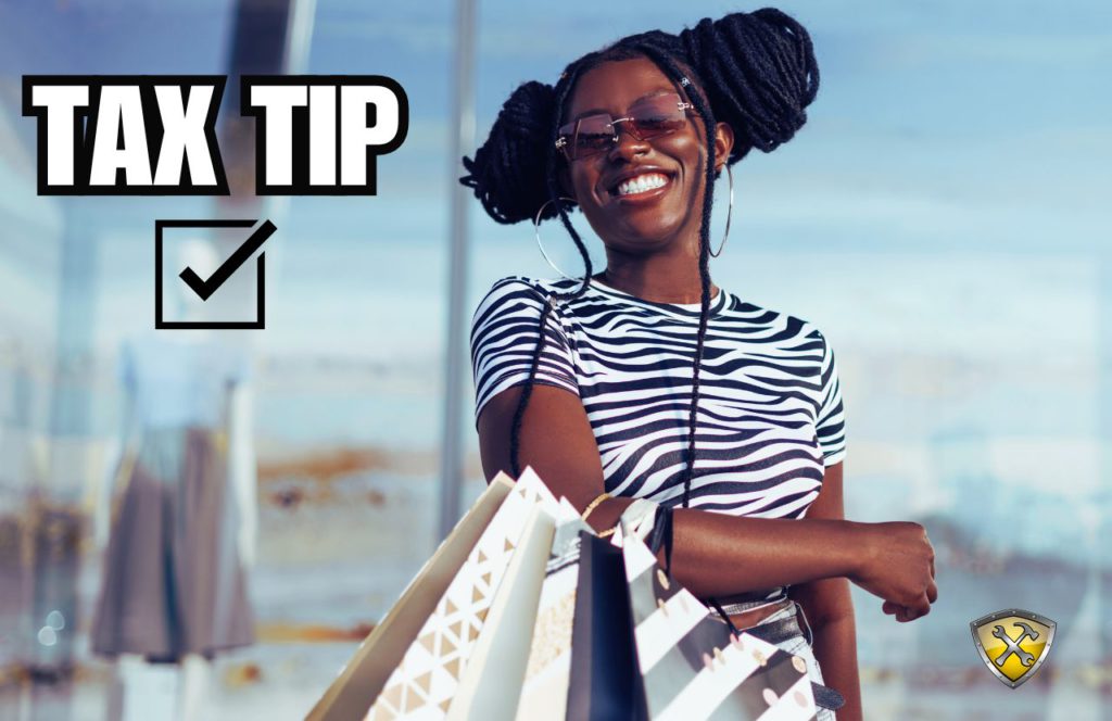 Tax Tip with Lady Shopping