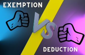 exemption vs deduction what is the difference