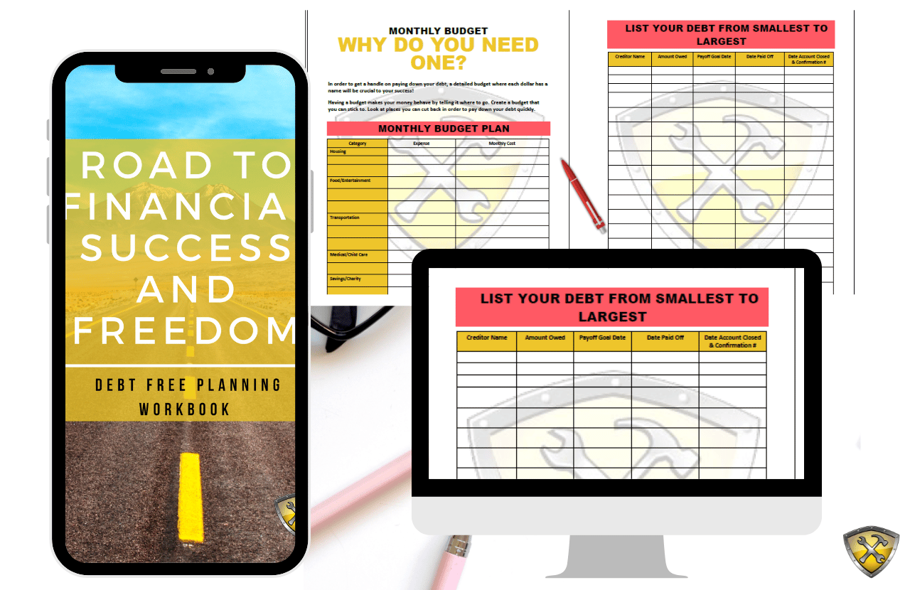 Debt Free Planning Workbook to help save money