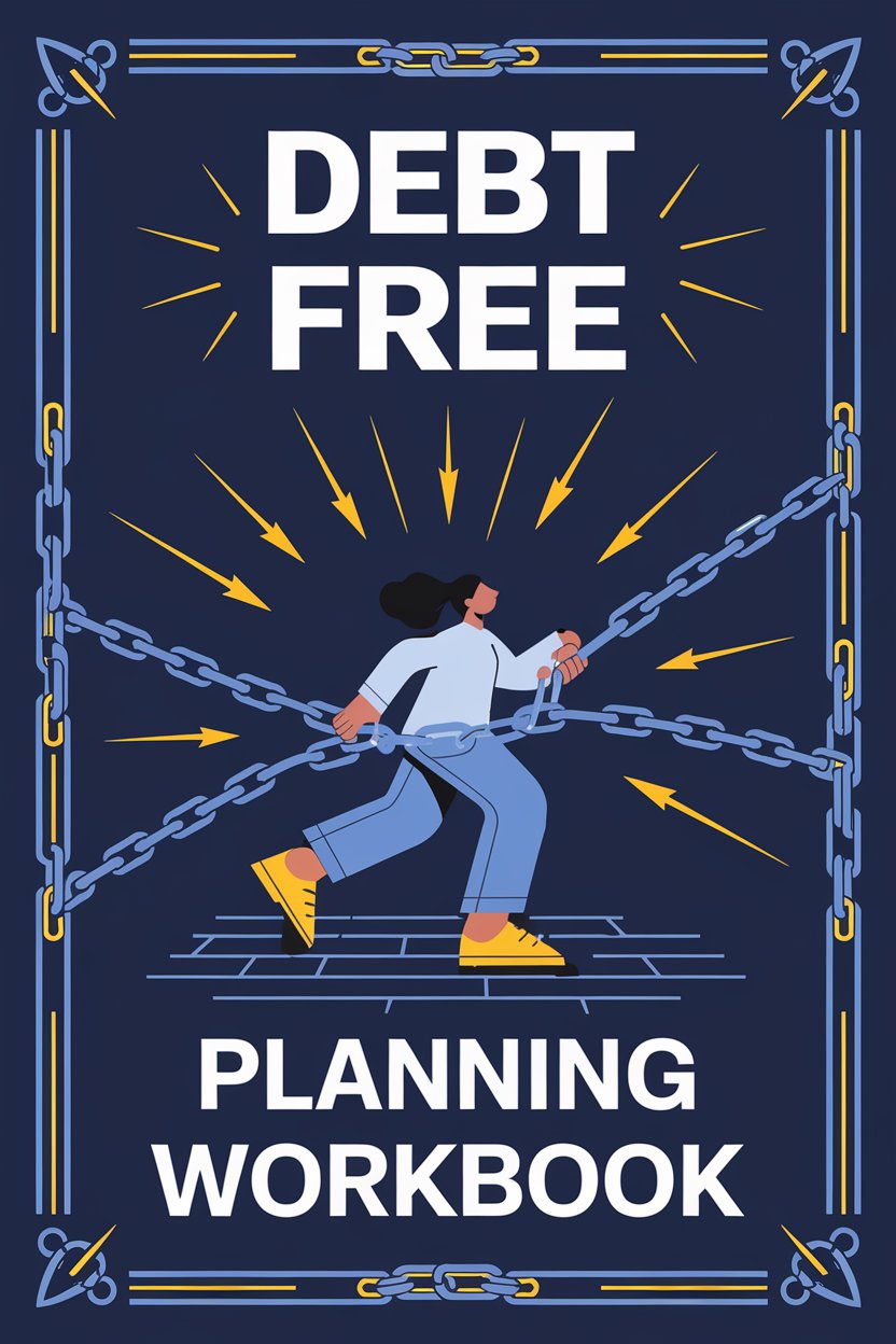 debt free planner digital book cover