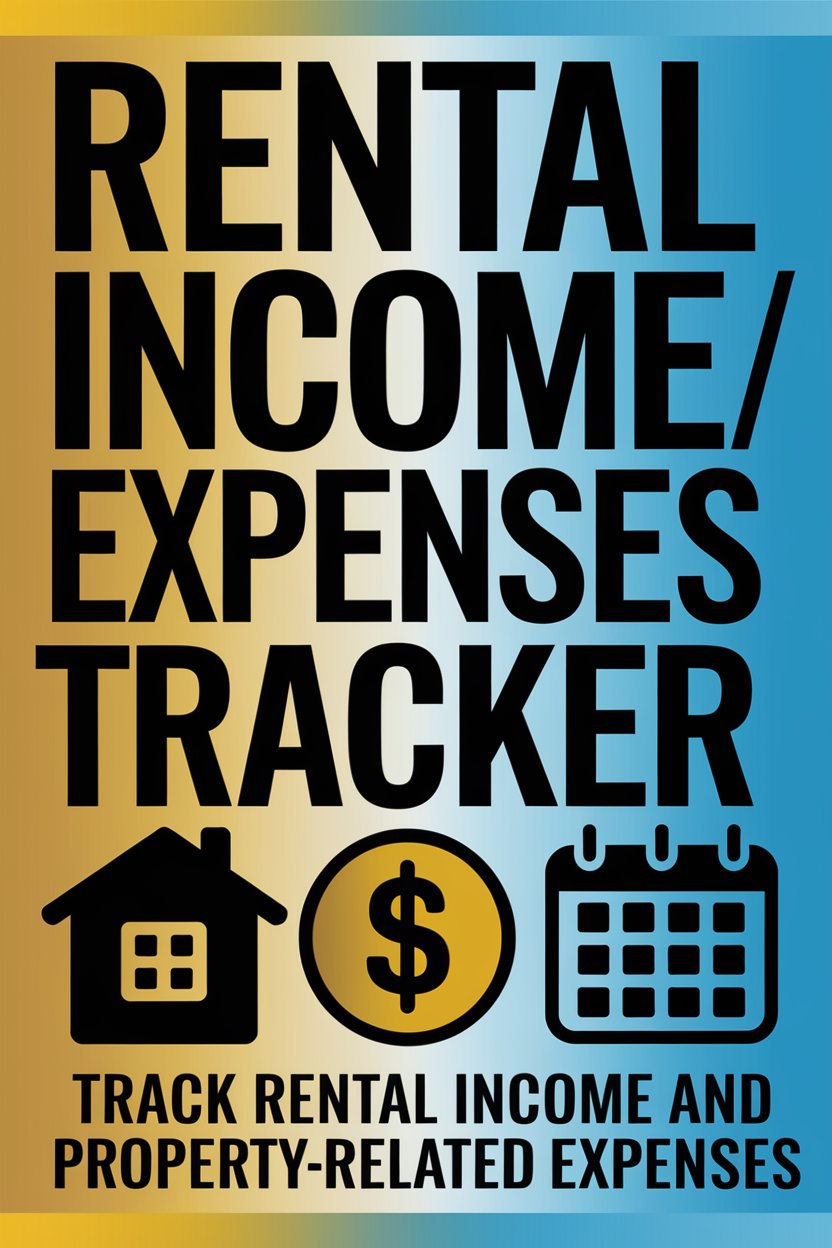 rental income expenses tracker digital book cover