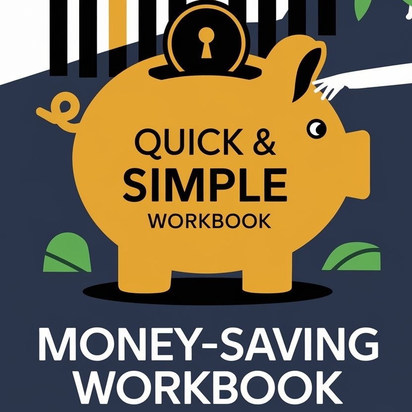 saving financial workbook square digital book cover