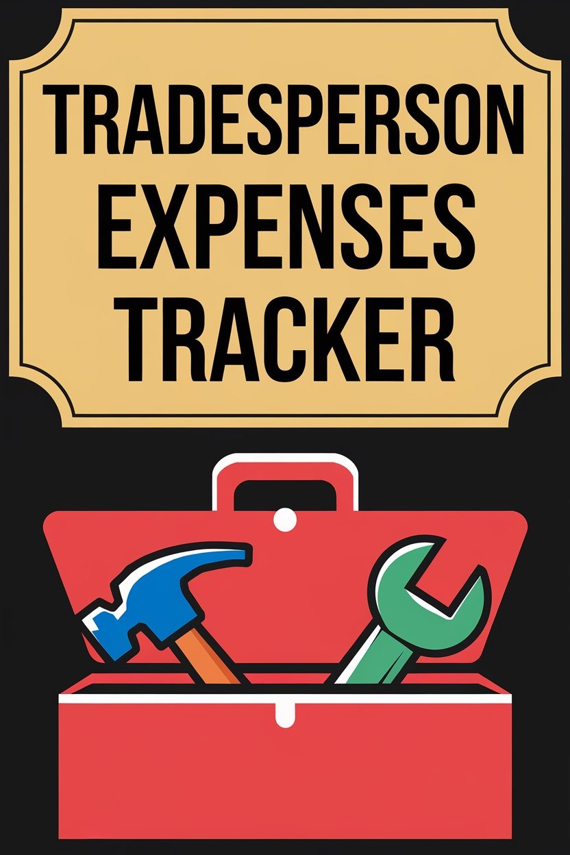 tradesperson expense tracker digital book cover